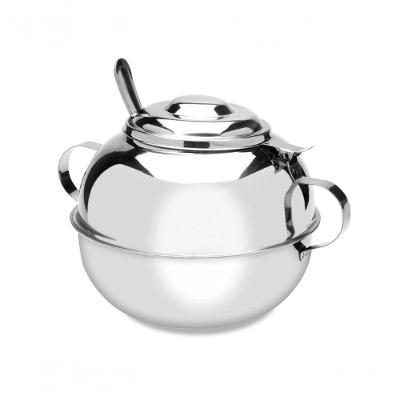 Açucareiro Aço Inox Com Tampa E Colher 500g Ravinox 000411