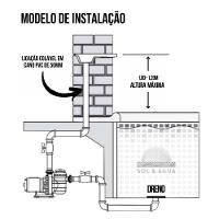 Cascata 80Cm Para Piscina De Embutir Na Parede Com Acabamento Em Aço Inox - 5