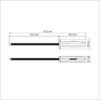 Chaira Estriada Plenus Com Haste Em Aço Carbono E Cabo De Polipropileno Preto 8" - 3