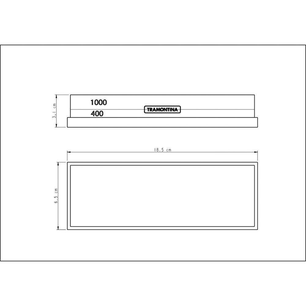 Pedra Para Afiar Profio Com Granulação 400 E 1000 Dupla Face Com Suporte Emborrachado - 2