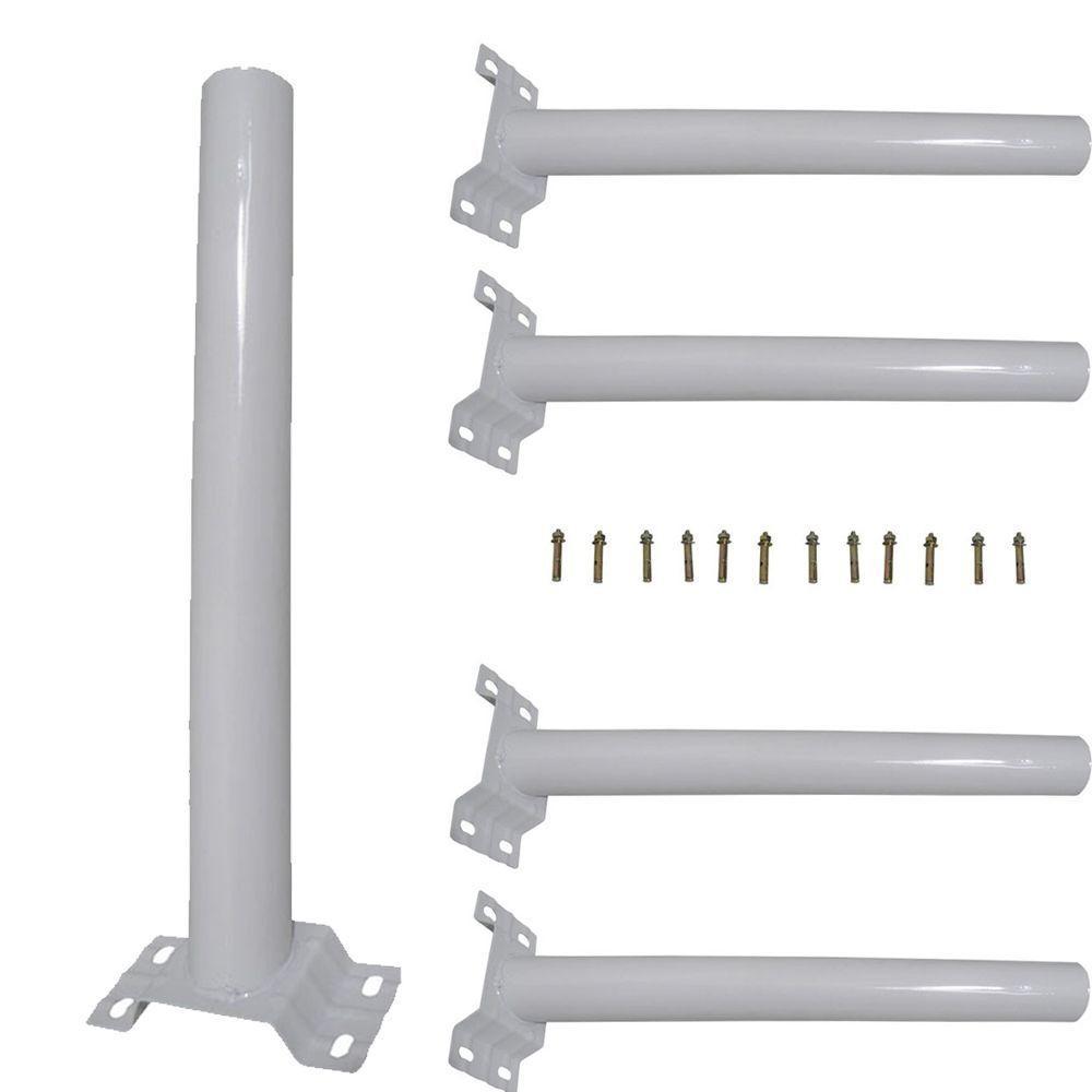 Suporte Barra Para Luminaria Solar Parede Iluminaçao 5 Un Po - 1