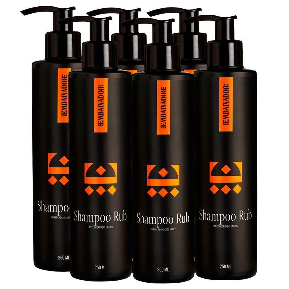 Kit 06 Shampoo Para Cabelo Rub Embaixador 250Ml - 1