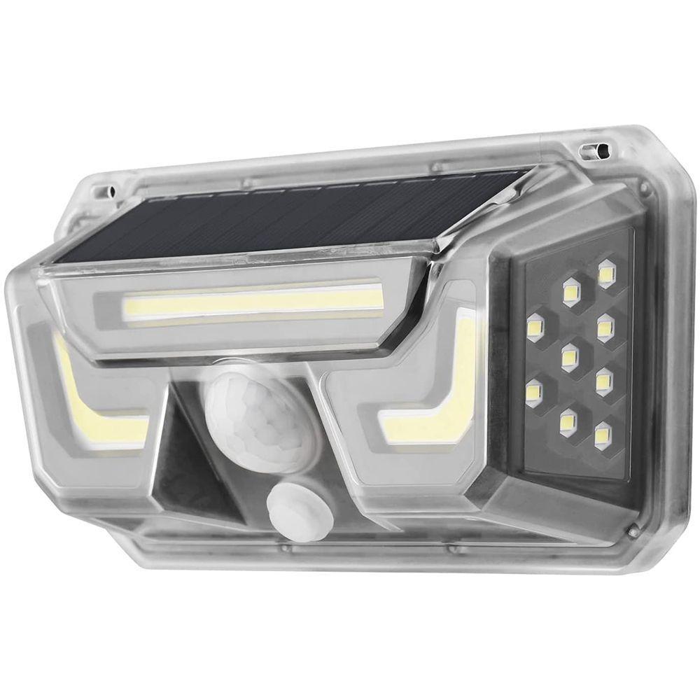 Luminaria Solar Sensor Movimento Spot Led Parede Branco Frio - 1