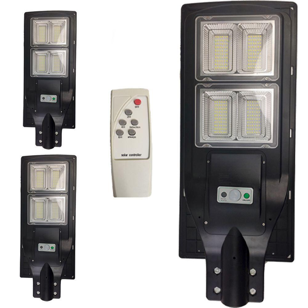 Luminaria Solar 240W Led Poste 3 Und Sensor Controle Refleto - 1