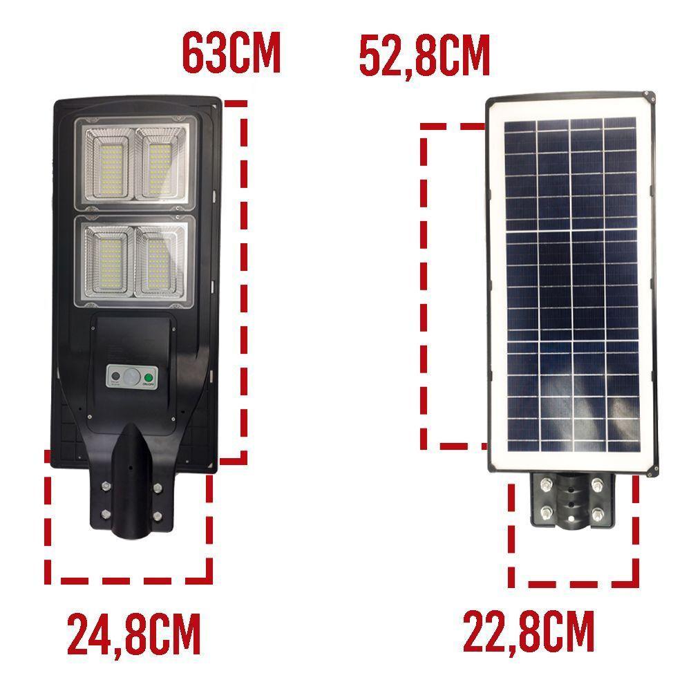 Luminaria Solar 240W Led Poste 3 Und Sensor Controle Refleto - 5