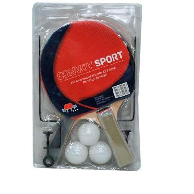 Kit Raquetes E Rede Convoy Sport Tenis De Mesa - Ptoverm