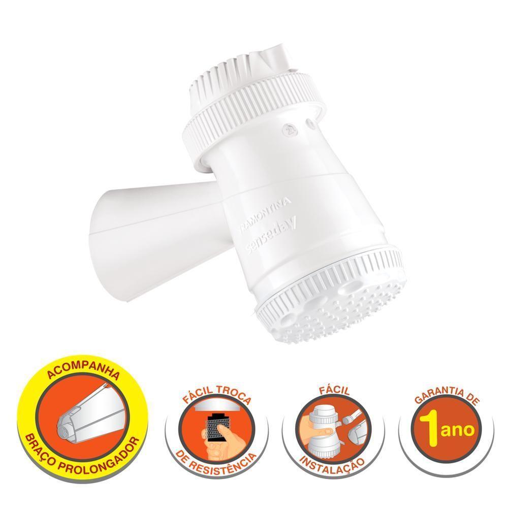 Ducha Elétrica Tramontina 3 Temperaturas 4400 W 127 V Branca - 4