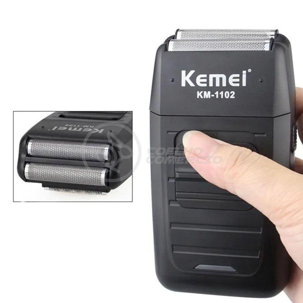 Maquina Barbear Kemei 1102 Barbeador Aparador Bivolt Sem Fio - Presente Dia Dos Namorados Nº1 - 4