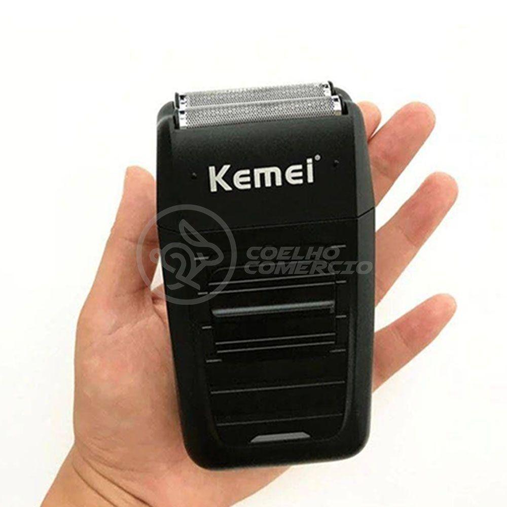 Maquina Barbear Kemei 1102 Barbeador Aparador Bivolt Sem Fio - Presente Dia Dos Namorados Nº4 - 2