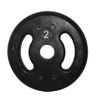 Anilha de Ferro Fundido Injetada Alça Lateral 2,0Kg - 1