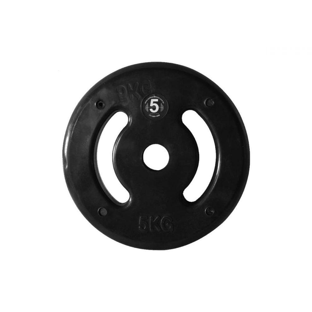 Anilha de Ferro Fundido Injetada Alça Lateral 5,0Kg - 1