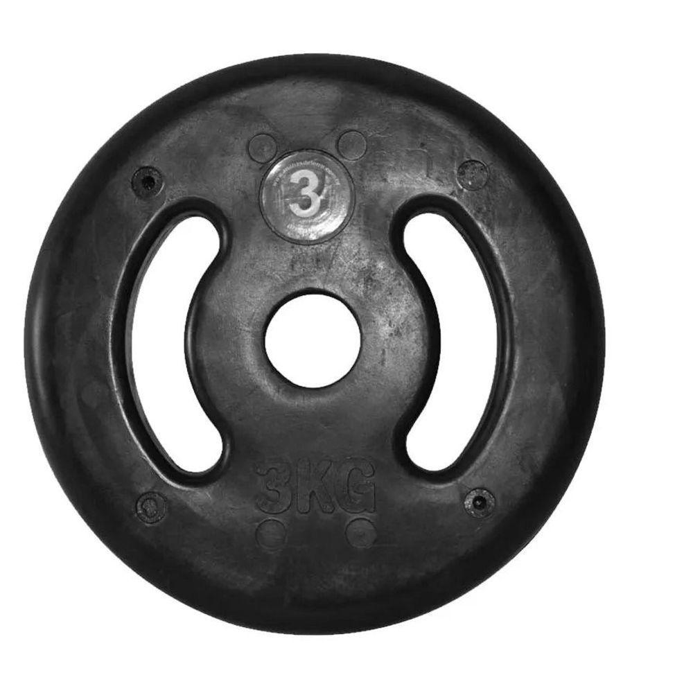 Anilha de Ferro Fundido Injetada Alça Lateral 3,0Kg - 1