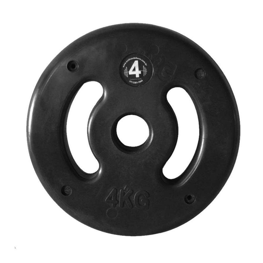 Anilha de Ferro Fundido Injetada Alça Lateral 4,0Kg - 1