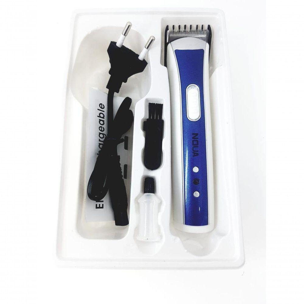 Máquina Noua Corta Cabelo Fazer Barba Recarregável Azul - 10