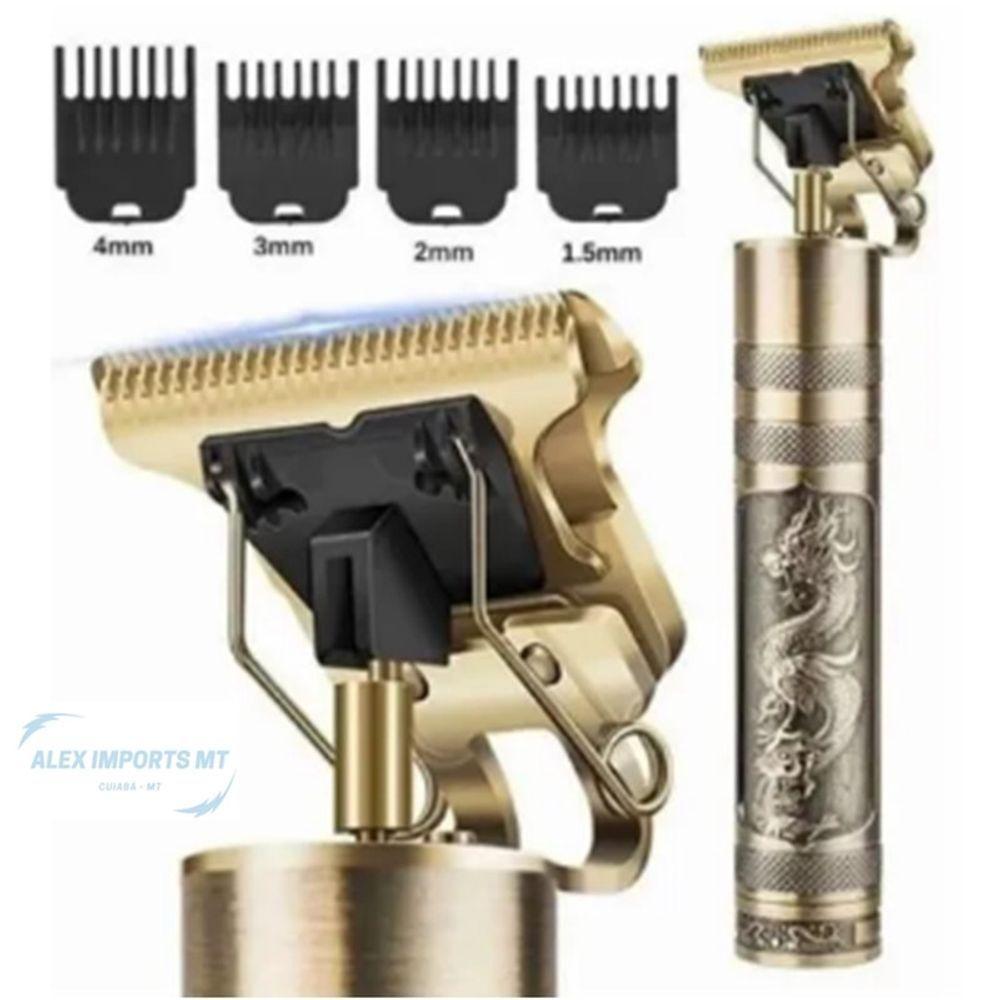 Máquina Corta Cabelo Recarregável Barbeador Barba Bigode - 4