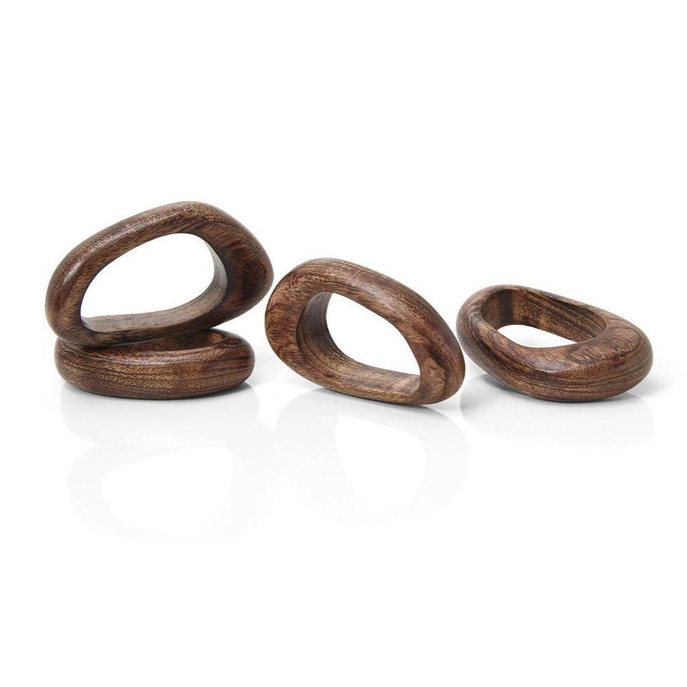 Argola De Guardanapo Copa E Cia 4 Pçs Complement Modern Wood - 1