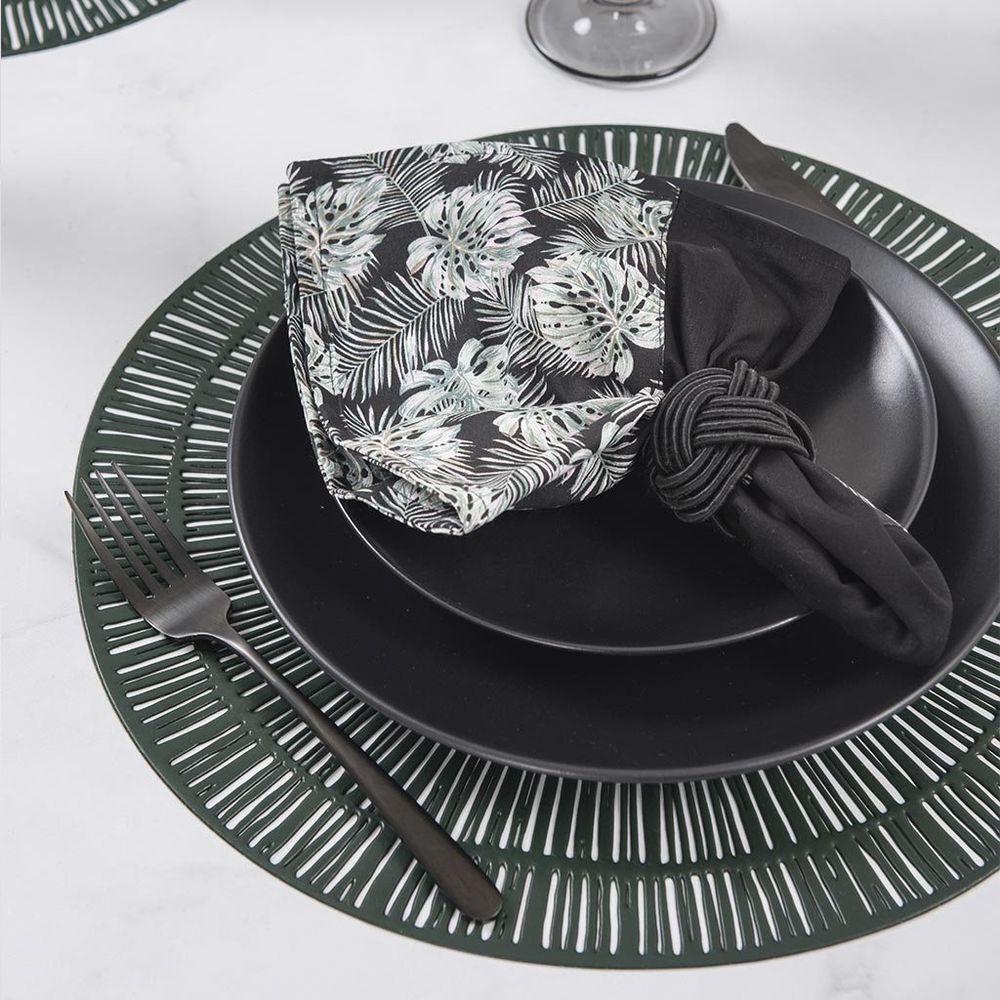 Argola De Guardanapo Copa E Cia 4 Pçs Traccia Preto - 2