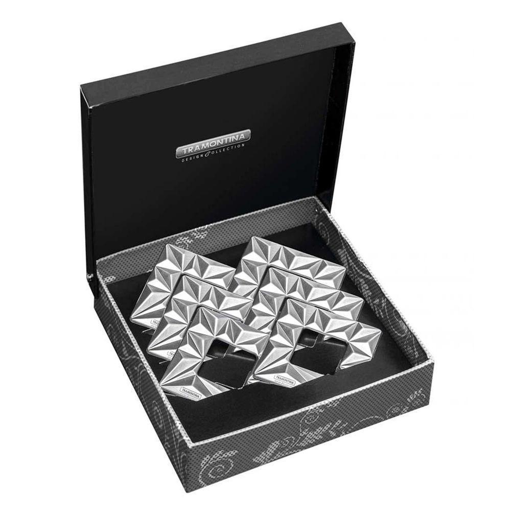 Conjunto De Argolas Para Guardanapo Prisma Tramontina Em Aço Inox 6 Peças Tramontina - 5