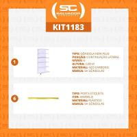 Gôndola Prateleira Supermercado 6 Níveis 40x30 New Plus 2,00m Parede Continuação Amarelo Sa Gôndolas - 6