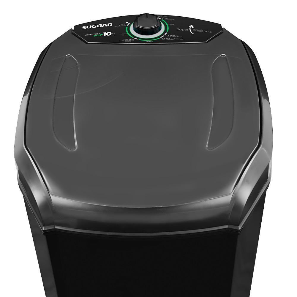 Tanquinho Semiautomático Suggar Lavamax Eco 10Kg Preta - 4