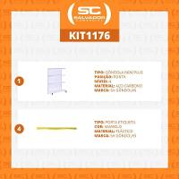 Gôndola Prateleira Supermercado 4 Níveis 40x30 New Plus 1,40m Ponta Amarelo - Sa Gôndolas - 5