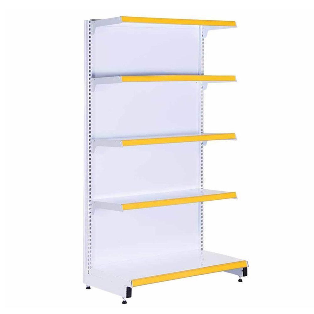 Gôndola Prateleira Supermercado 5 Níveis 40x30 New Plus 1,70m Parede Inicial Amarelo - Sa Gôndolas - 1