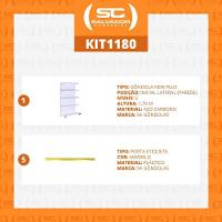 Gôndola Prateleira Supermercado 5 Níveis 40x30 New Plus 1,70m Parede Inicial Amarelo - Sa Gôndolas