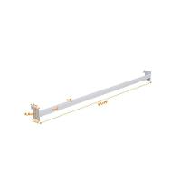 Régua De Aço Carbono 91cm Branco Para Gôndola Sa Gôndolas - 2