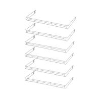 Kit - 6 Aparador Aramado Em U 30x73cm Branco - Sa Gondolas - 1