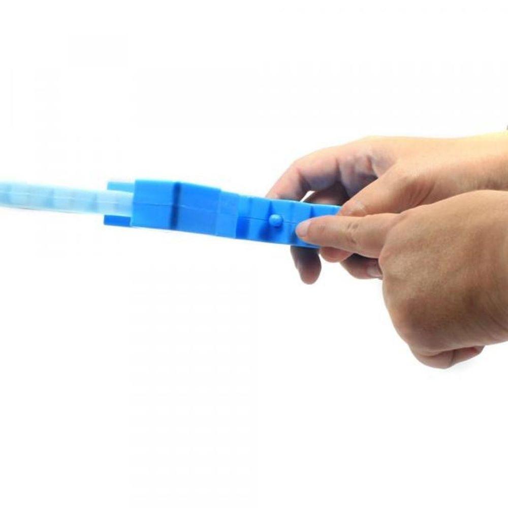 Brinquedo Espada Pixel 58Cm Diamante Com Som E Luz À Pilha - Azul - 2