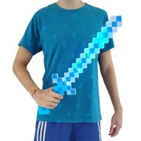 Brinquedo Espada Pixel 58Cm Diamante Com Som E Luz À Pilha - Azul - 4