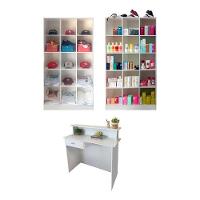 Kit 2 Armários Expositores e 1 Balcão de Atendimento com Gaveta - 2