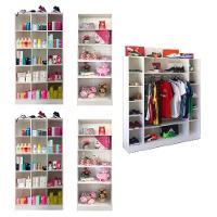 Kit 5 Expositores Colméia com Nicho Prateleira e Cabideiro - 2