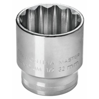Soquete Estriado 8 Mm Encaixe 1/2" Tramontina Em Aço