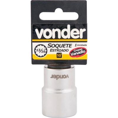 Soquete Estriado Enc 1/2" 17Mm Curto Vanád. Vonder