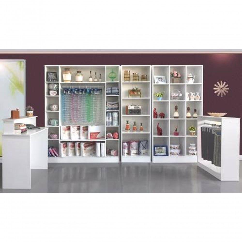 Expositor Colméia Armário Arara Balcão Loja Roupa 9 Peças - 8