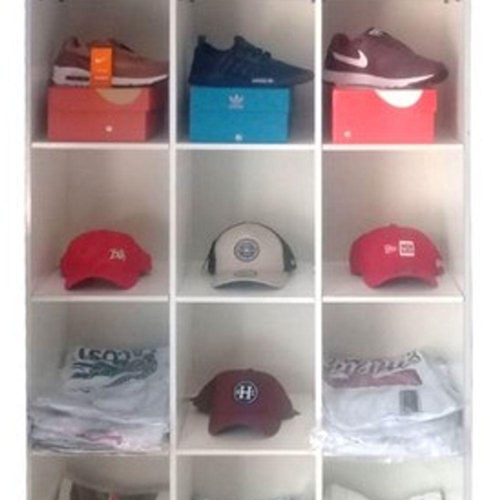 Expositor Colméia Armário Arara Balcão Loja Completa Branco - 5