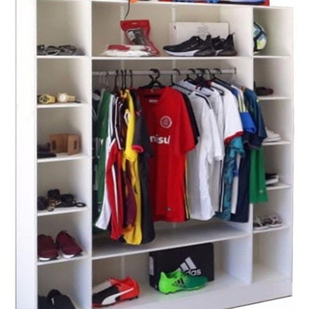 Expositor Colméia Armário Arara Balcão Loja Completa Branco - 7