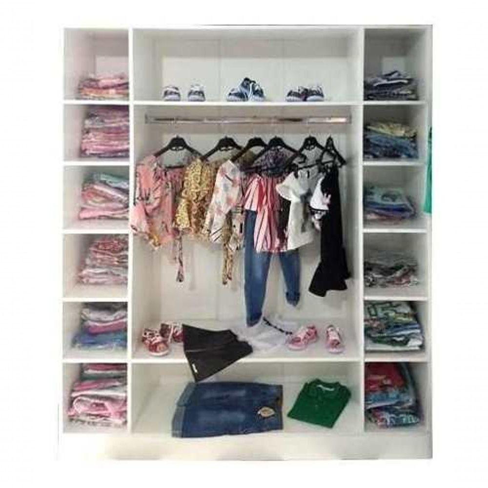 Expositores Colméia Cabideiro e Balcão de Arara 4 Peças - 7