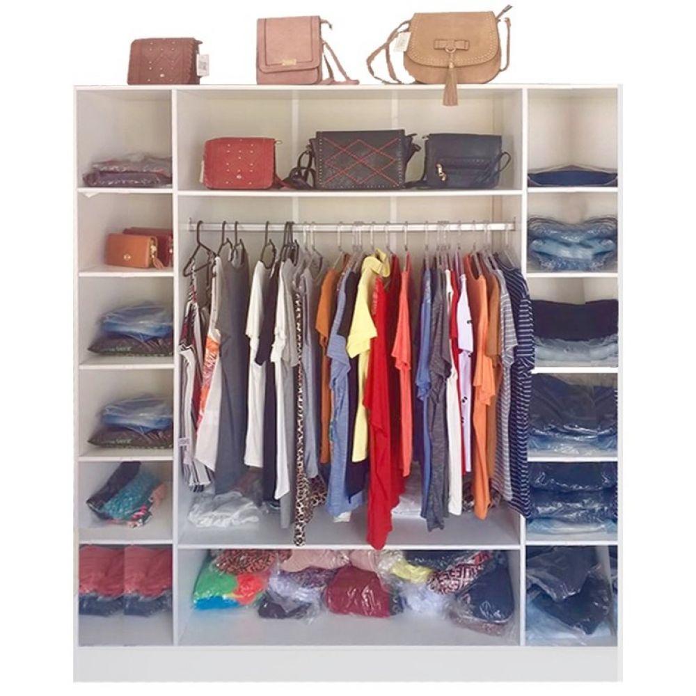 Kit 2 Armários Expositores e 2 Balcões com Arara - 5