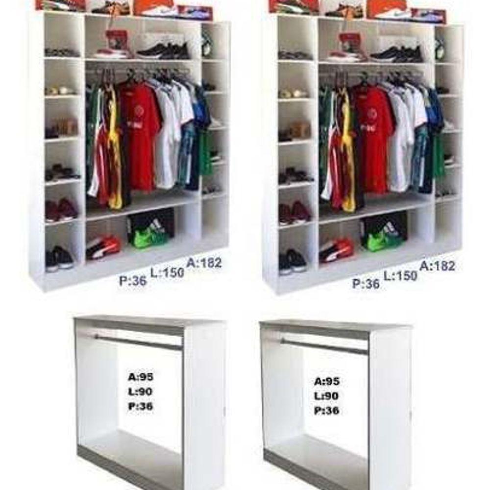 Kit 2 Armários Expositores e 2 Balcões com Arara - 6