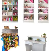 Kit Expositor com Colméias Estante e Balcão com Gaveta 5 Pçs - 8