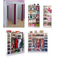 Kit Armário Colméias Cabideiro Provador e Estante Prateleira - 1