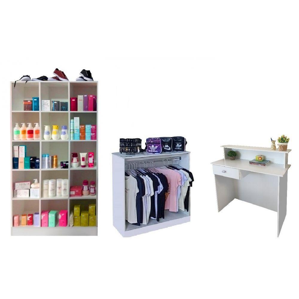 Expositores Colméia Balcão com Arara e Balcão de Atendimento - 5