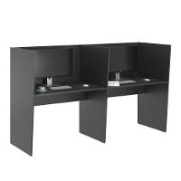 Escrivaninha Office 2 Lugares Letonia Preto Onix - 1