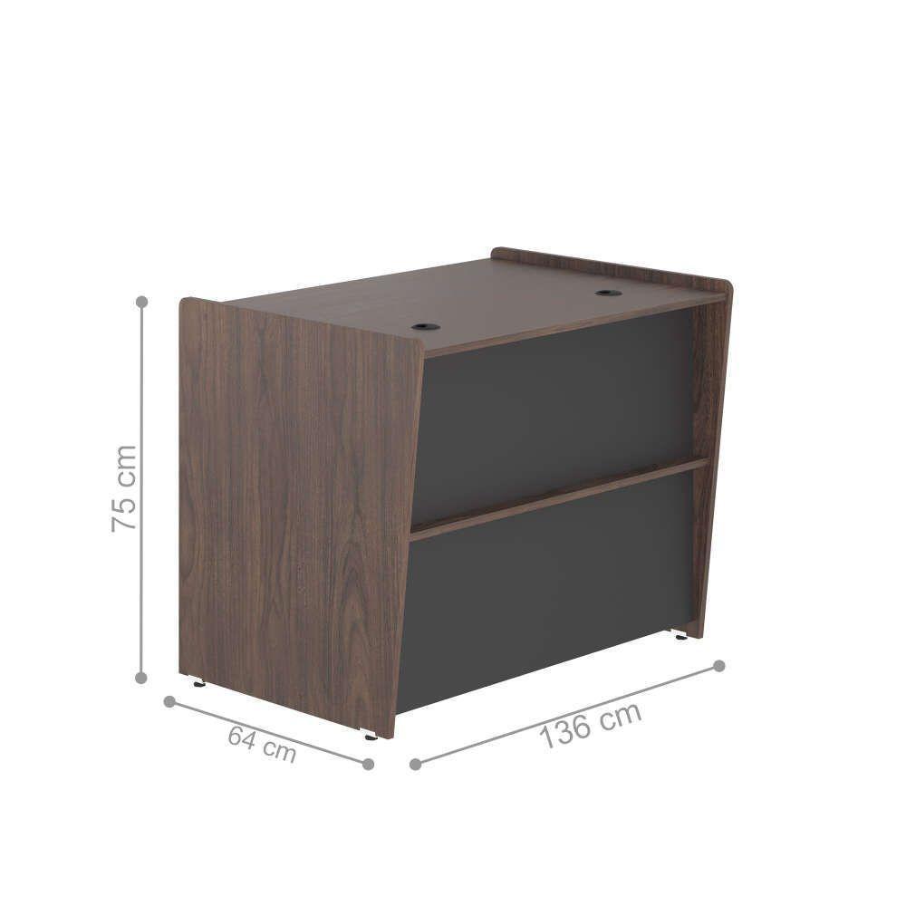 Mesa De Atendimento 1.36 Verdu Freijo Preto - 2