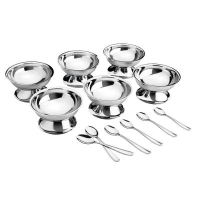 Kit Para Sorvete Tramontina Service Em Aço Inox 12 Peças Tramontina