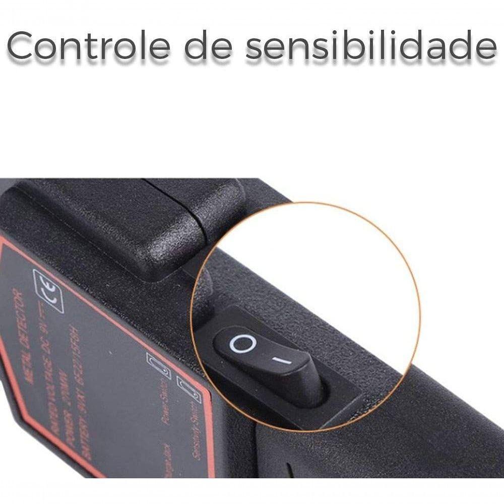 Detector Metal Leve Profissional Alta Sensibilidade Ouro Prata Ferro Suporte Cinto Coldre . - 2