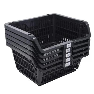 Conjunto 5 Cestos Expositor Empilhável Preto Presto