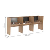 Mesa De Trabalho 3 Lugares Inglaterra Montana - 2